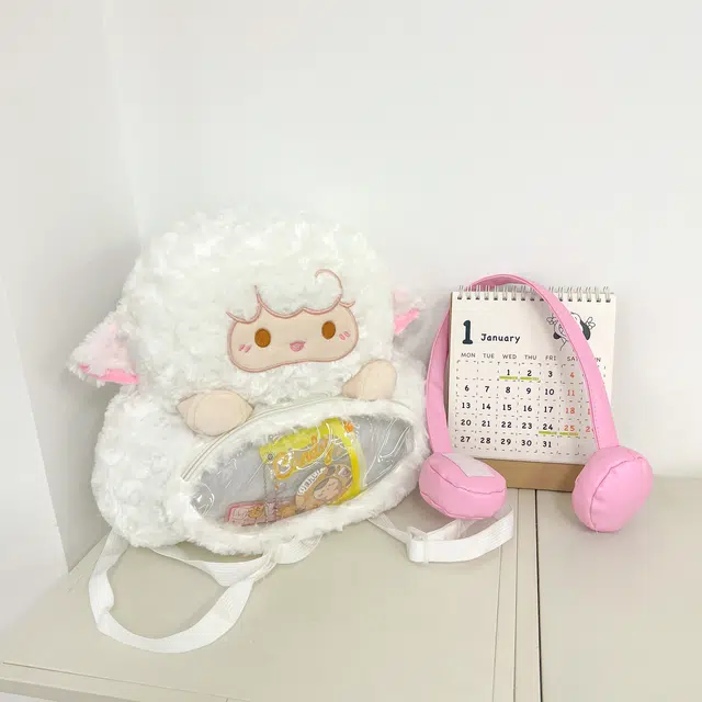 萌益兔 耳机企鹅羊羊 可爱卡通治愈萌趣陪伴 玩偶周边