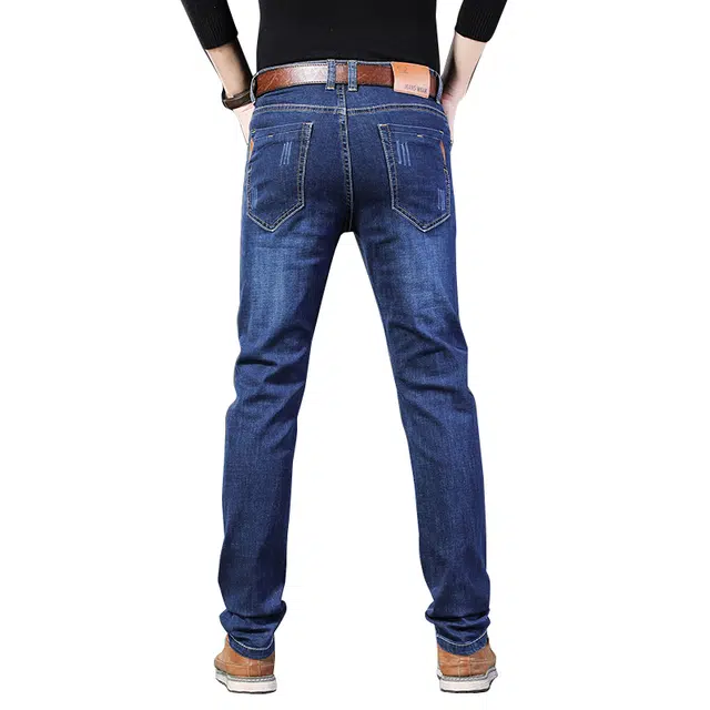 老爷车 春秋男原色复古水洗长裤一裤多穿男士廓形直筒牛仔裤 男款