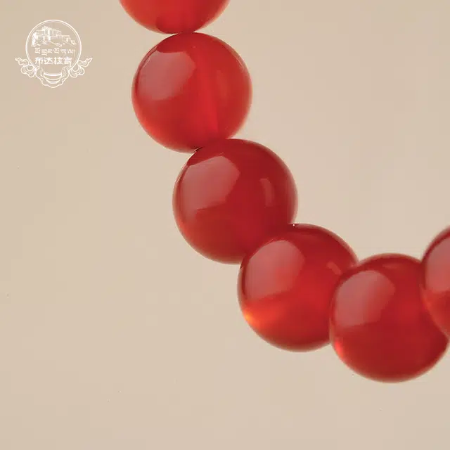 布达拉宫 经典款设计一帆风顺财源广进事业有成 红色珠子单圈 玛瑙 手串 女款