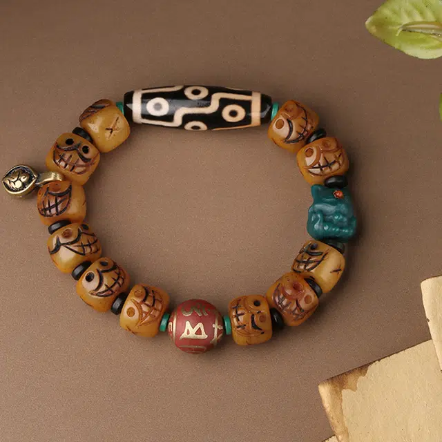 布达拉宫 文玩盘玩手持 牛骨 手串 男女同款情侣款