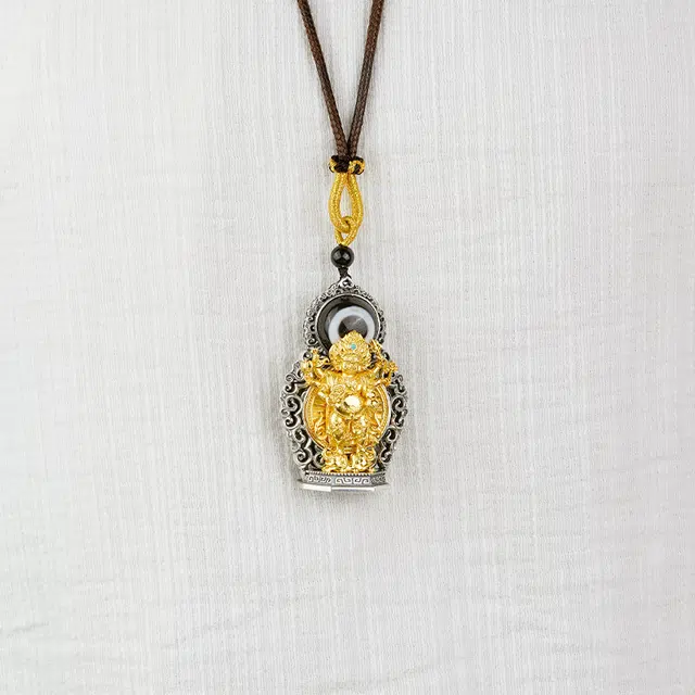 布达拉宫 白依怙主一眼天珠羊眼寄祥存储美好心意珍宝满地 玛瑙 吊坠 男女同款情侣款