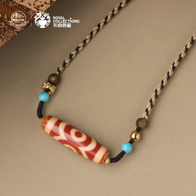 【布达拉宫文创官方】 布达拉宫 红肉三眼天珠财富之珠集天地人和福禄寿人生圆满吉祥安平 玛瑙 玉髓吊坠 男女同款情侣款