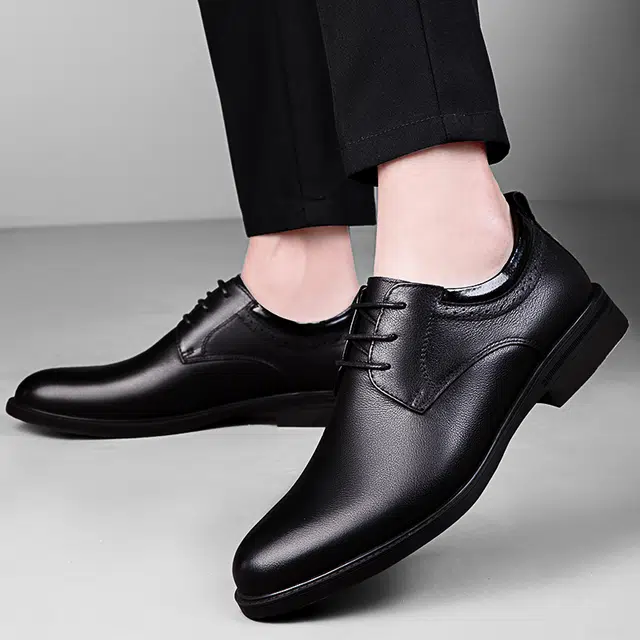 八哥 舒适时尚经典 正装皮鞋 男女同款 黑色