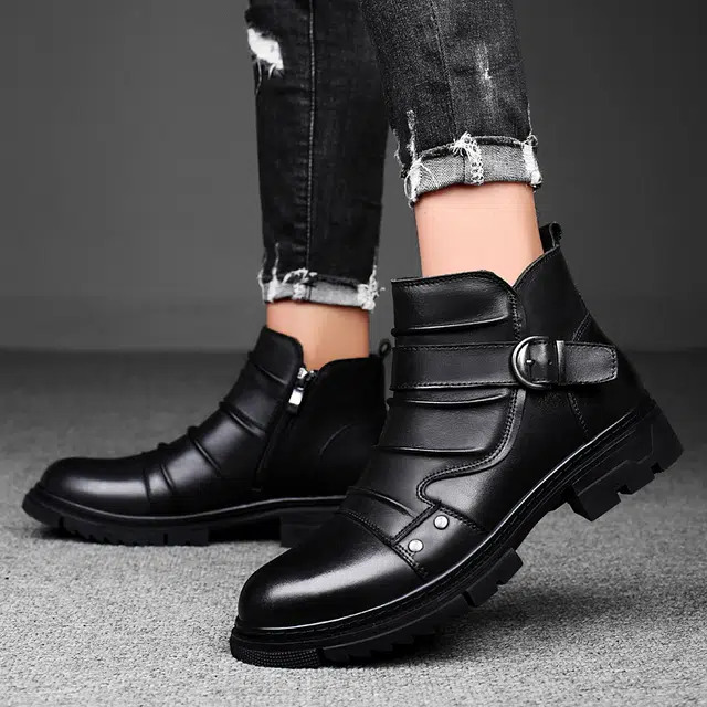 八哥 舒适时尚简约经典复古商务 短靴 男女同款