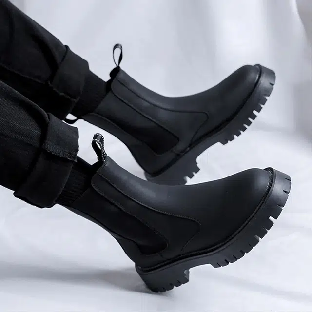 莫代尔 英伦百搭时尚气质厚底增高简约舒适 复古经典休闲日常户外工装高级感通勤 切尔西靴 男款