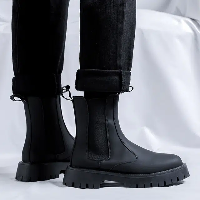 莫代尔 英伦百搭时尚气质厚底增高简约舒适 复古经典休闲日常户外工装高级感通勤 切尔西靴 男款