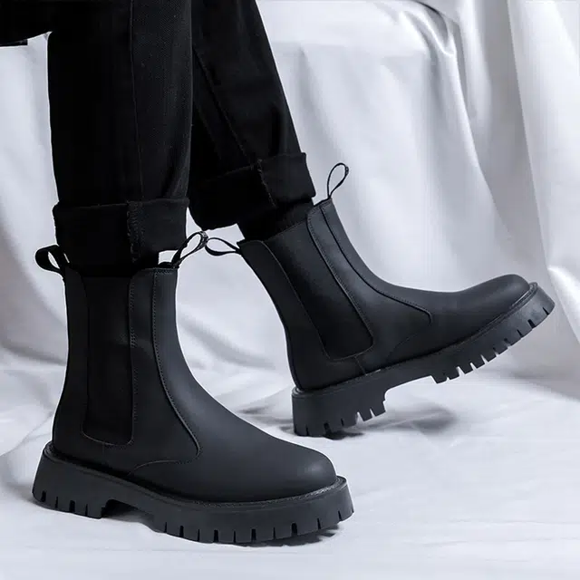 莫代尔 英伦百搭时尚气质厚底增高简约舒适 复古经典休闲日常户外工装高级感通勤 切尔西靴 男款