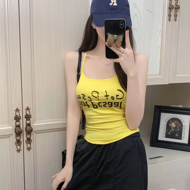 豹了个猫 内搭外穿修身性感纯欲吊带 女款