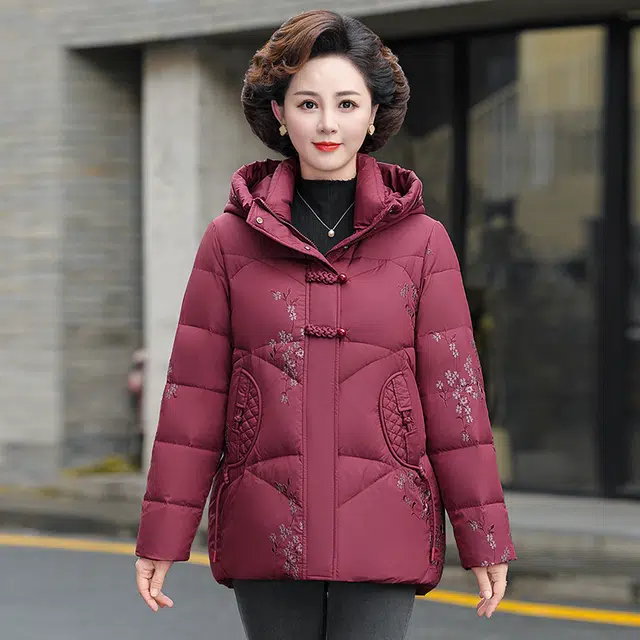 雅鹿 新中式加厚百搭休闲简约舒适长袖羽绒服 女款