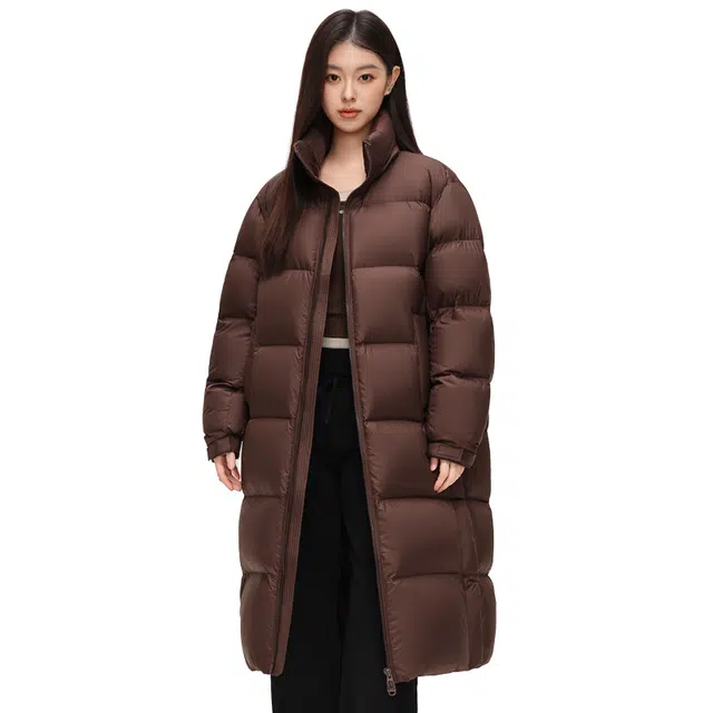 雅鹿 云朵泡芙情况长款外套过膝羽绒服 男女同款