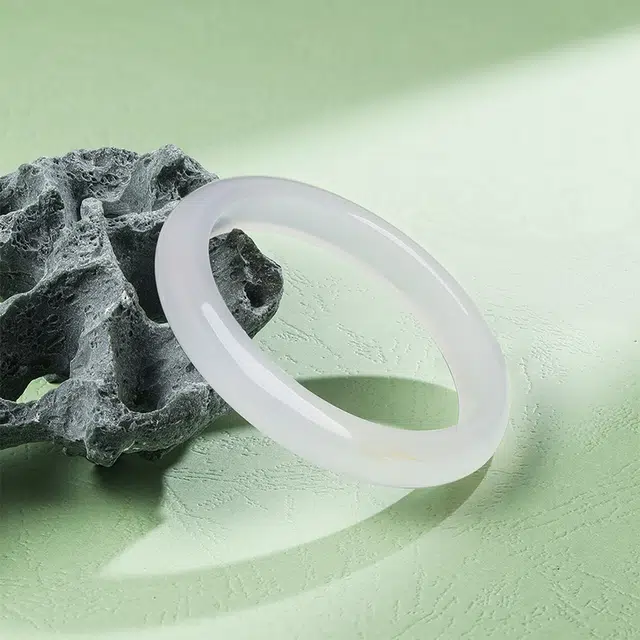 金桂福 白月光新中式国风 复古温婉气质显白 水中月荔枝冻古风汉服旗袍手饰 玉髓 手镯 女款