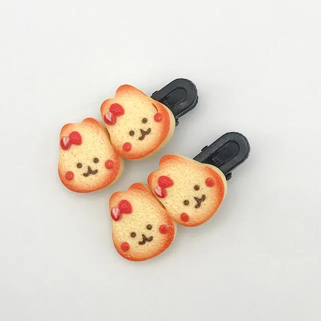 简应舒 熊熊仿真食物 树脂 发夹 男女同款情侣款