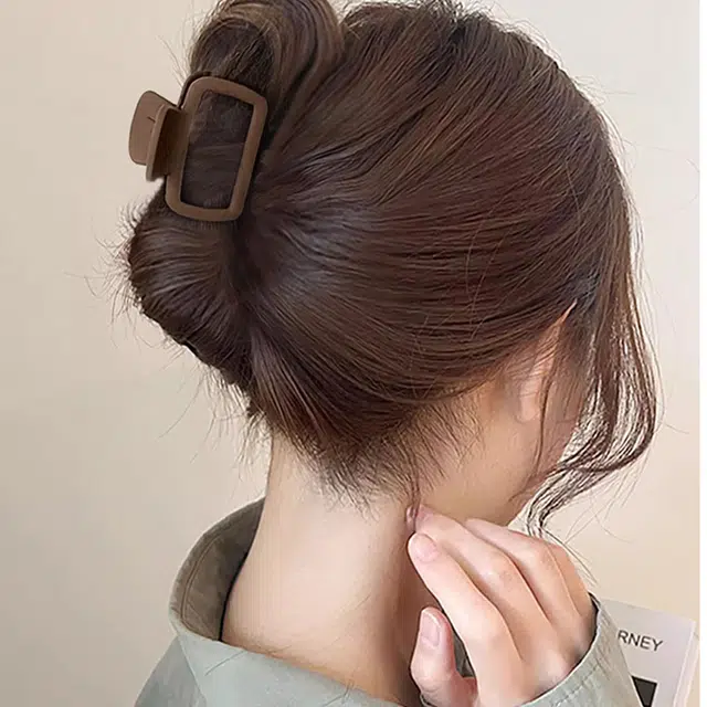 简应舒 简约百搭方形 亚克力 发夹 男女同款情侣款