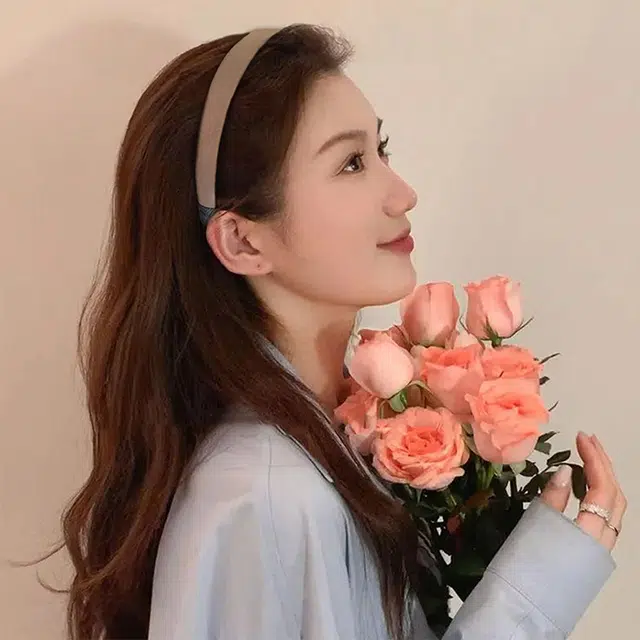 简应舒 法式复古宽边 缎面 发箍 男女同款情侣款
