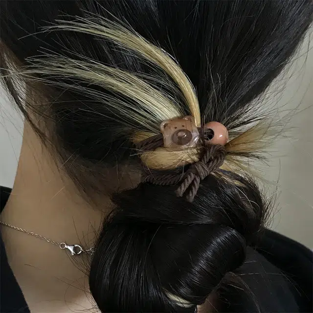简应舒 小熊串珠 树脂 发圈 男女同款情侣款