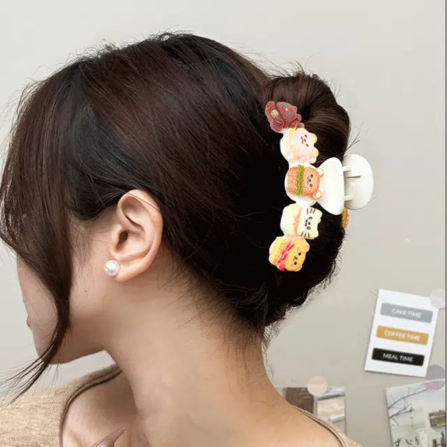 简应舒 卡通饼干造型可爱时尚 树脂 发夹 男女同款情侣款