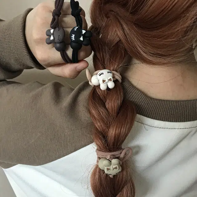 简应舒 卡通动物 亚克力 头绳 男女同款情侣款