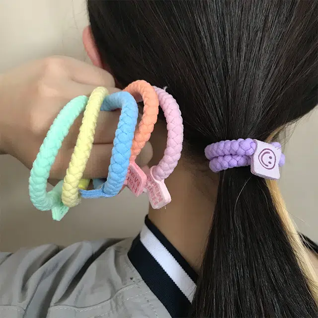 简应舒 加粗款百搭 棉麻 发圈 男女同款情侣款