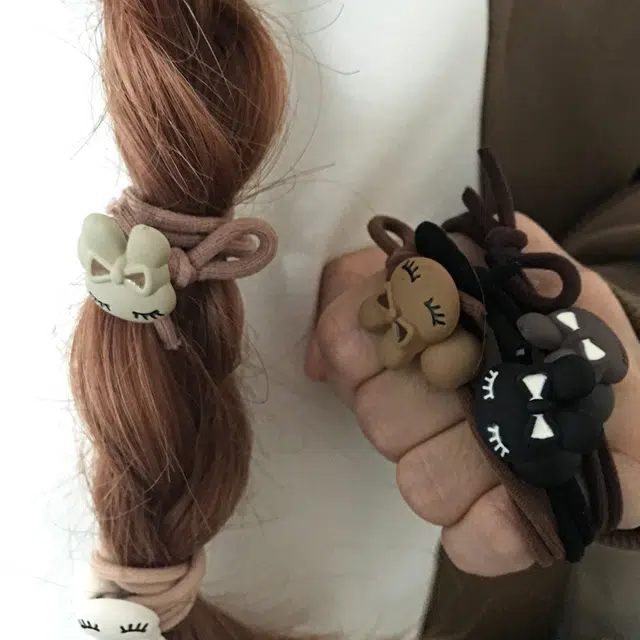 简应舒 卡通动物 亚克力 头绳 男女同款情侣款