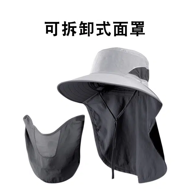 战术鸟 护颈一体大头围#好运 尼龙 渔夫帽 男女同款情侣款
