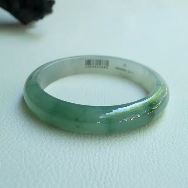 芳翠缘 意境国风中式#好运 糯种 翡翠手镯 女款