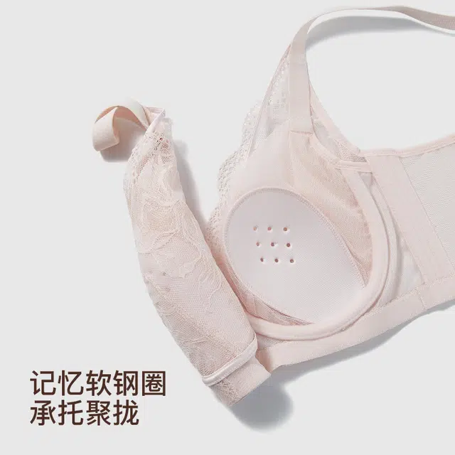 秀黛 兔耳杯薄款蕾丝软支撑软钢圈文胸 女款