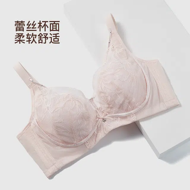 秀黛 兔耳杯薄款蕾丝软支撑软钢圈文胸 女款
