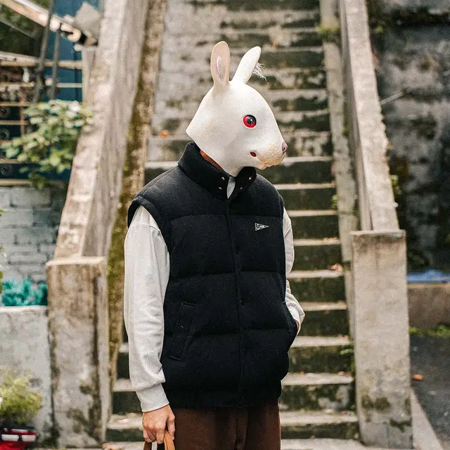 兔先森 加厚保暖面包服立领收腰宽松马甲 男女同款
