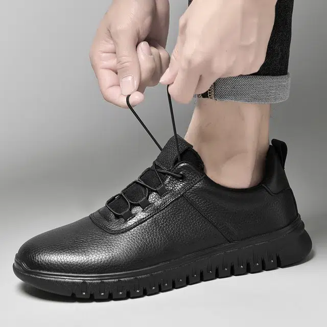 黑武士质感依米奴 头层牛皮 高颜值 户外外穿 舒适百搭 轻便轻盈 时尚潮流 英伦风 商务正装 增高显瘦 日常通勤 男士休闲 男款