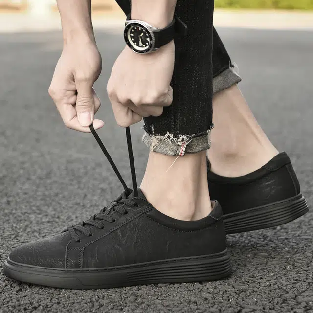 依米奴 二层牛皮 高颜值 时尚潮流 脚感舒适 低调 低帮 板鞋 男款