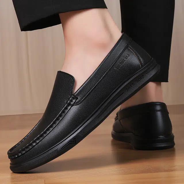 依米奴 牛皮革 时尚潮流  舒适百搭 日常通勤 休闲鞋 男款