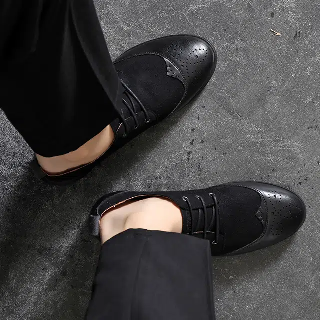 依米奴 牛皮革 高颜值 时尚潮流 舒适百搭 日常通勤简约 休闲鞋 男款