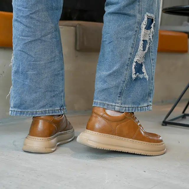 依米奴 牛剖层革 高颜值 时尚潮流 脚感舒适 低调 休闲鞋 男款