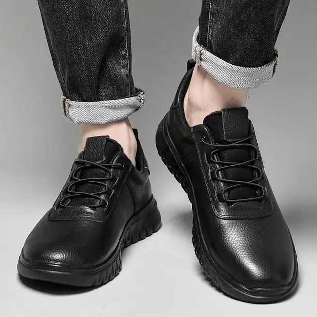 黑武士质感依米奴 头层牛皮 高颜值 户外外穿 舒适百搭 轻便轻盈 时尚潮流 英伦风 商务正装 增高显瘦 日常通勤 男士休闲 男款