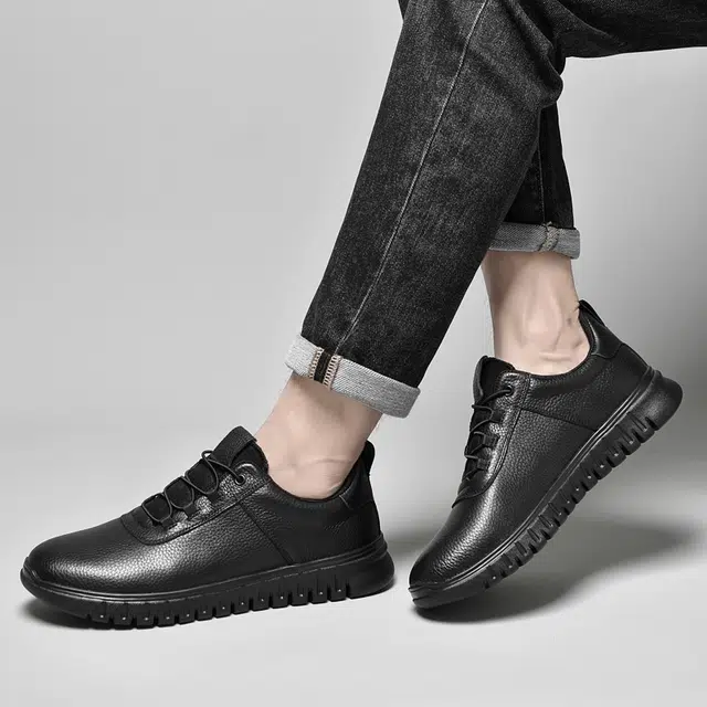 黑武士质感依米奴 头层牛皮 高颜值 户外外穿 舒适百搭 轻便轻盈 时尚潮流 英伦风 商务正装 增高显瘦 日常通勤 男士休闲 男款