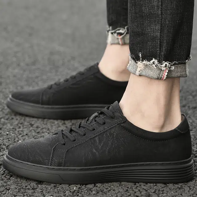 依米奴 二层牛皮 高颜值 时尚潮流 脚感舒适 低调 低帮 板鞋 男款