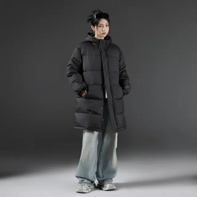 雅鹿优选 基础款简约纯色面包服中长款加厚保暖户外旅游羽绒服 男女同款