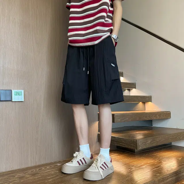 哲源 潮牌美式高品质薄款透气伞兵五分裤学生运动训练健身篮球跑步速干裤宽松直筒工装休闲短裤 男女同款