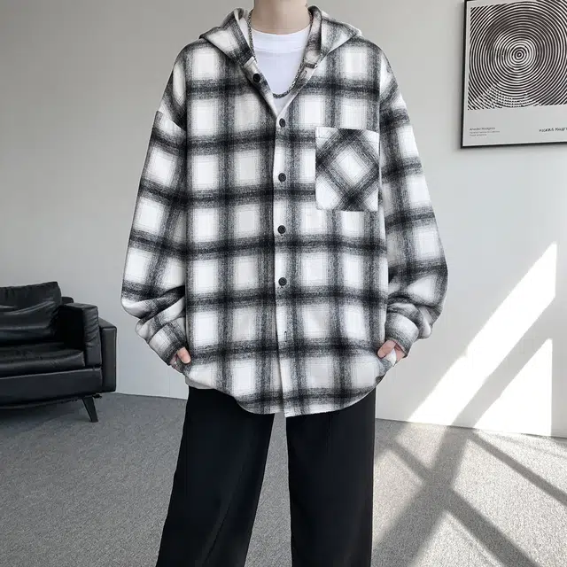 哲源 美式复古高街潮牌百搭宽松舒适日常通勤时尚休闲长袖衬衫 男女同款