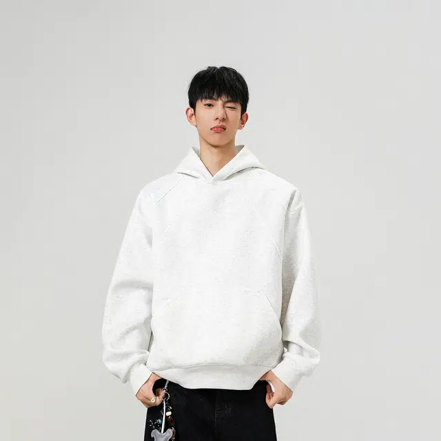 哲源 美式复古重磅华棉正肩款上衣立体分割裁剪解构设计感男款春秋外套潮牌舒适日常通勤百搭宽松休闲连帽卫衣 男女同款