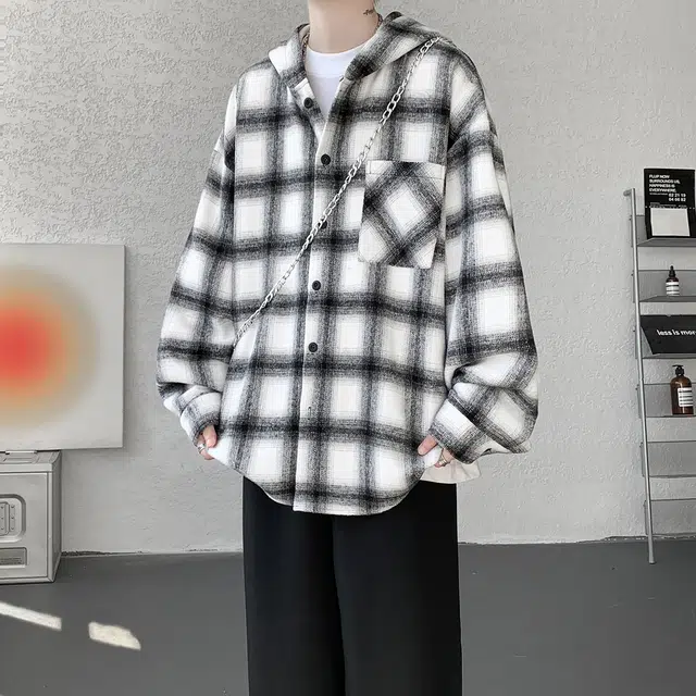 哲源 美式复古高街潮牌百搭宽松舒适日常通勤时尚休闲长袖衬衫 男女同款