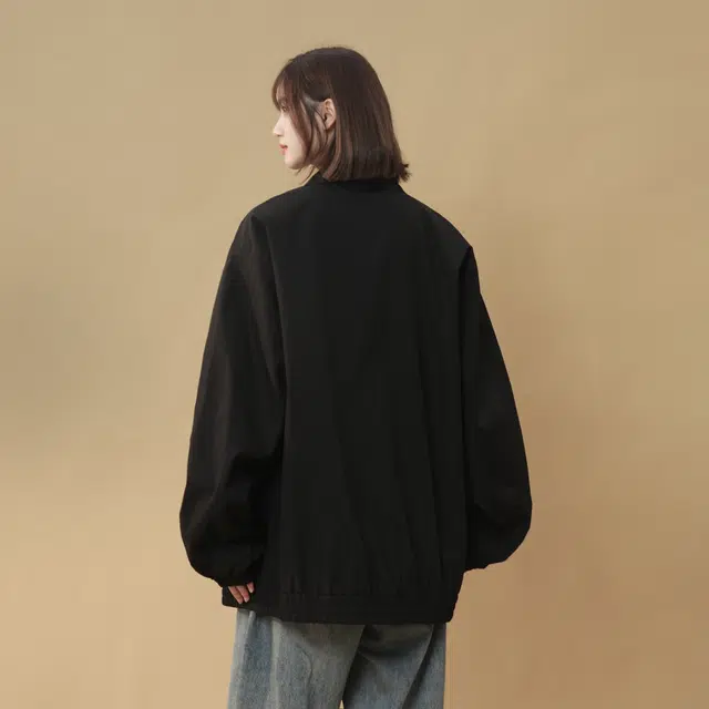 哲源 美式复古基础款上衣纯色简约立领设计感男款春秋工装外套潮牌百搭宽松舒适日常通勤廓形痞帅高级感休闲夹克 男女同款