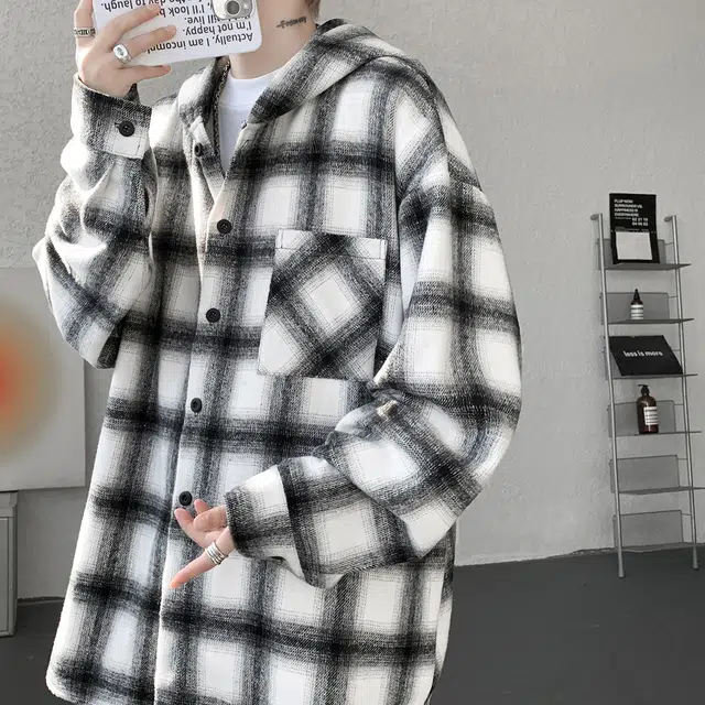 哲源 美式复古高街潮牌百搭宽松舒适日常通勤时尚休闲长袖衬衫 男女同款