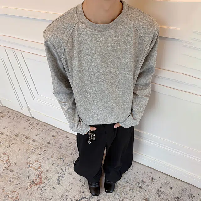 哲源 美式复古高街纯色简约风螺纹拼接双侧三角裁剪设计感上衣潮牌百搭宽松舒适慵懒垂感休闲卫衣 男女同款