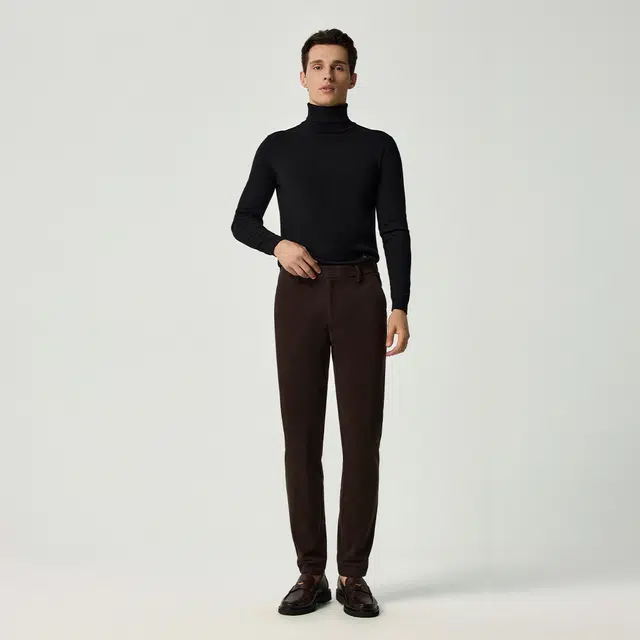 迪柯尼 商场同款通勤系列 冬季保暖高领简约高品质舒适蓄热弹力通勤百搭简约纯色商务外穿内搭羊毛针织毛衣 男款