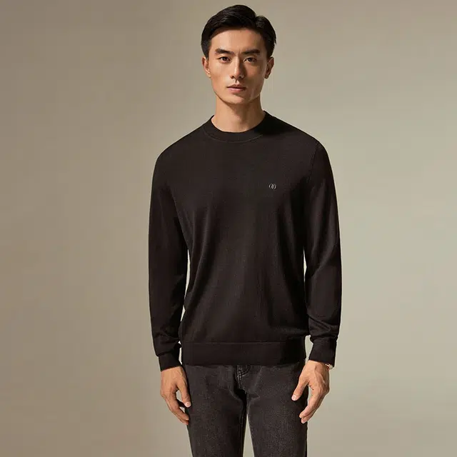 迪柯尼 时尚保暖纯色毛衣 男款