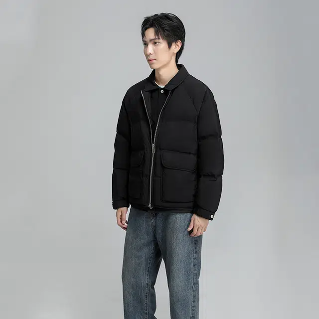 雅鹿 假两件短款时尚款羽绒服 男款