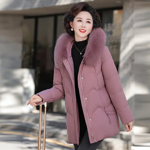 雅鹿 连帽纯色保暖舒适羽绒服 女款