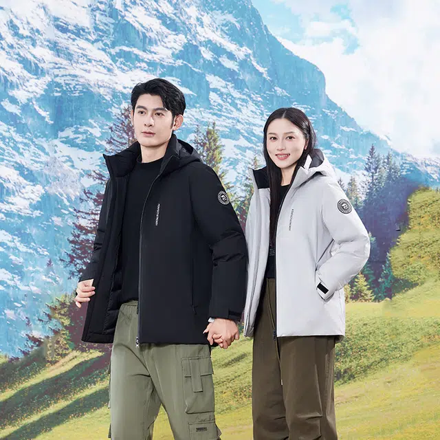 雅鹿 加厚防寒户外工装羽绒服 男女同款