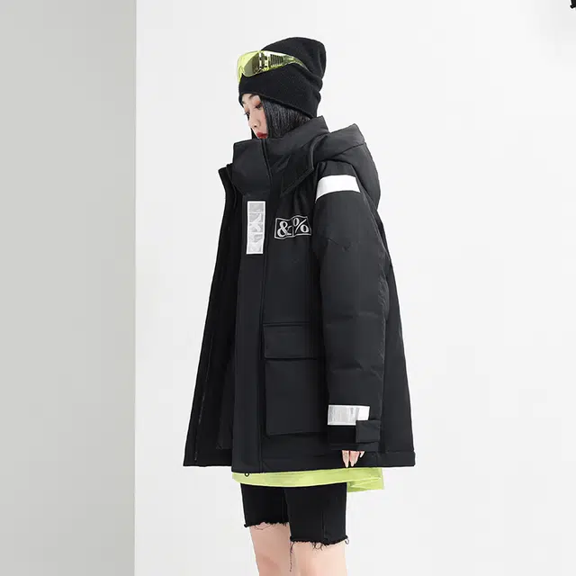 雅鹿 加厚时尚潮流工装防风保暖羽绒服 男女同款